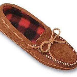 Minnetonka 773 Vintage Men's Double Bottom Softsole Fleece Slippers- sz 10